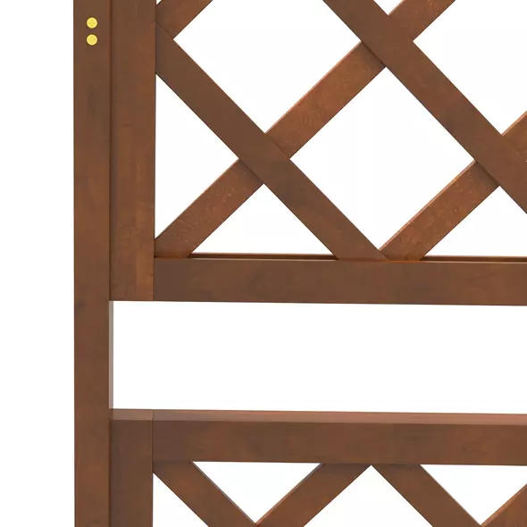 Outsunny Wooden Trellis Planter Box, Raised Garden Bed to Grow Vegetables, Herbs and Flowers, Orange - 8