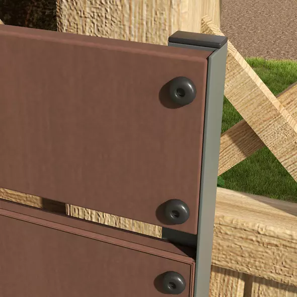 Outsunny Raised Bed for Garden, Planter with Trellis for Climbing Plants, Vines, Planter Box with Drainage Gap, Light Brown - 8