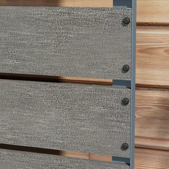 Outsunny 34 x 69.5cm Garden Planter Box, with Back Trellis, Grey - 8