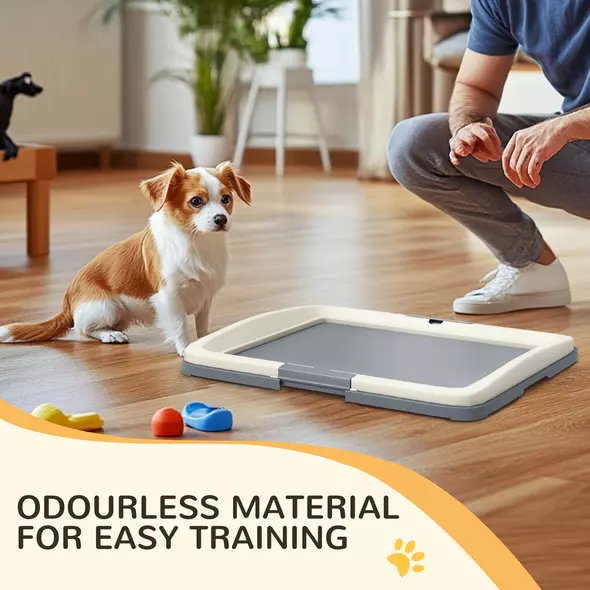 PawHut Dog Toilet Tray for Training Dogs, Dog Litter Tray for Indoor, Outdoor, 63 x 49 x 6cm - 7