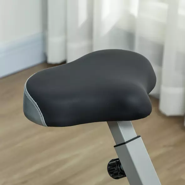 SPORTNOW Folding and Quiet Exercise Bike with 8-Level Magnetic Resistance and Heart Rate Sensor, for Home Gym, Black and Grey - 9