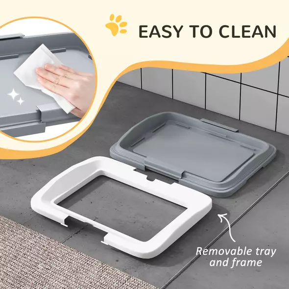 PawHut Dog Toilet Tray for Training Dogs, Dog Litter Tray for Indoor, Outdoor, 47 x 34 x 6cm - 5