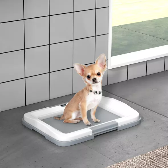 PawHut Dog Toilet Tray for Training Dogs, Dog Litter Tray for Indoor, Outdoor, 47 x 34 x 6cm - 2