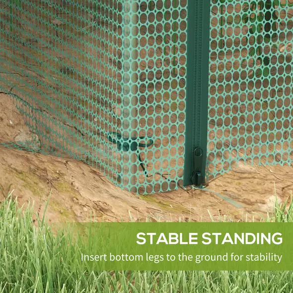 Outsunny 8' x 4' Plant Protection Cage, with Door, Green - 7