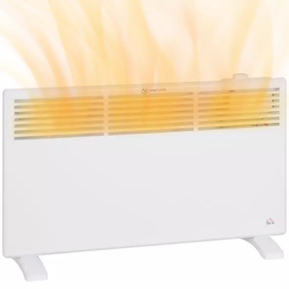HOMCOM 1500W Convector Heater - White - 1