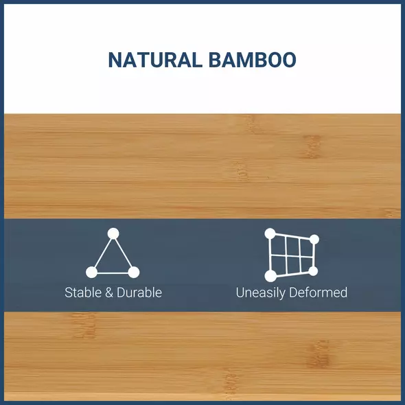 HOMCOM Monitor Riser Laptop PC Plinth Stand TV Computer Desktop Organiser W/ Drawer Bamboo - 6