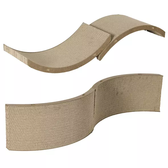 PawHut Four-Piece Cat Scratching Board, Cat Treadmill Replacement, 55 x 26cm - Brown - 9