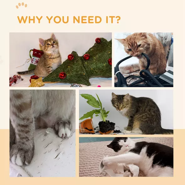 PawHut Four-Piece Cat Scratching Board, Cat Treadmill Replacement, 55 x 26cm - Brown - 6