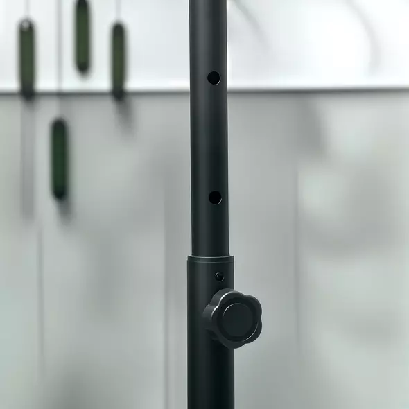 HOMCOM 40" Foldable Mini Fitness Trampoline, with Adjustable Foam Handle, Pink - 9