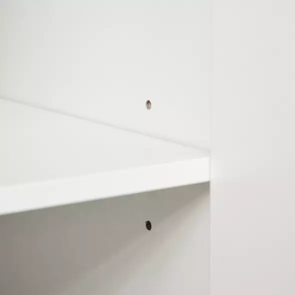 HOMCOM High Gloss Storage Cabinet, Freestanding Storage Cupboard with Adjustable Shelves for Living Room, Bedroom, Hallway, White - 9