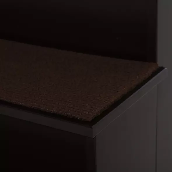 PawHut 4 Step Dog Steps for Bed, Wooden Dog Steps for Sofa, Pet Stairs for Bed Couch with Non-Slip Carpet for Cats and Puppies, 40 x 59 x 54.2 cm, Dark brown - 9