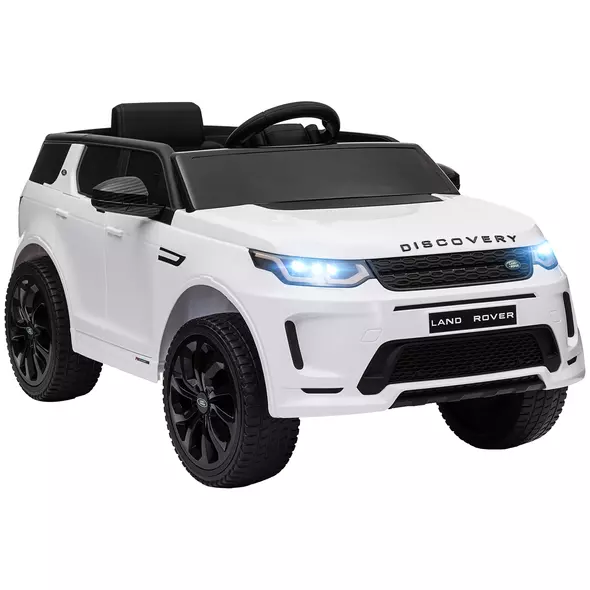 AIYAPLAY Licensed Land Rover Discovery Sport, 12V Kids Ride on Car w/ Remote Control, Lights, Music, Horn, for 3-6 Years, White - 1