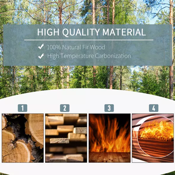 Outsunny 58L Garden Raised Bed Planter Grow Containers for Outdoor Patio Plant Flower Vegetable Pot Fir Wood, 100 x 36.5 x 36 cm, Grey - 5