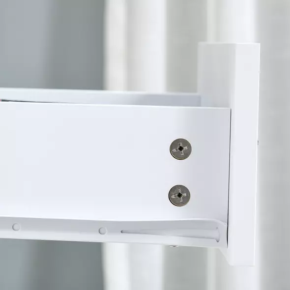 HOMCOM Sideboard, Modern Storage Cabinet with 2 Drawers, 2 Doors and Adjustable Shelf, Kitchen Cabinet for Living Room, Dining Room, High Gloss White - 9