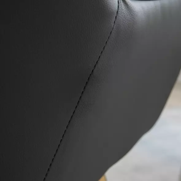 HOMCOM Velvet Armchairs, Upholstered Accent Chairs with Golden Steel Legs, Modern Vanity Chairs for Living Room and Bedroom, Set of 2, Light Grey - 7