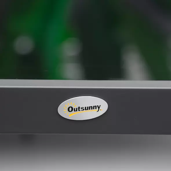 Outsunny 4 Piece L-shaped Garden Furniture Set 8-Seater Aluminium Outdoor Dining Set Conversation Sofa Set w/ Bench, Dining Table & Cushions, Grey - 8