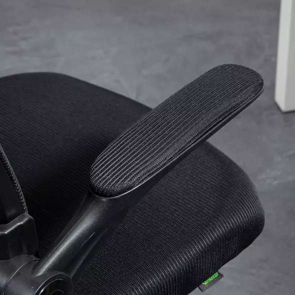 Vinsetto Mesh Back Office Chair, with Flip-Up Arms - Black - 8