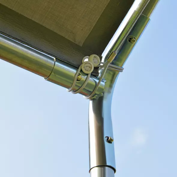 Outsunny 3 x 6m Heavy Duty Carport Garage Car Shelter Galvanized Steel Outdoor Open Canopy Tent Water UV Resistant Waterproof, Grey - 7