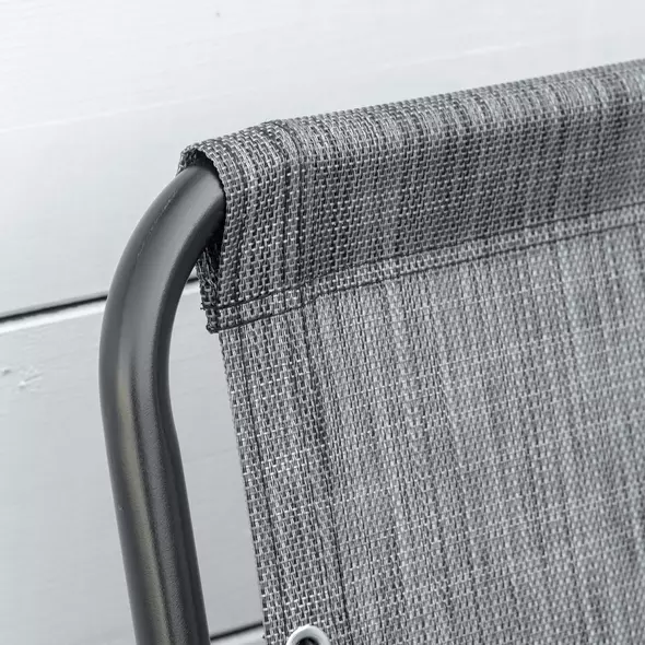 Outsunny  Pieces Patio Folding Chair Set, Outdoor Portable Loungers for Camping Pool Beach Deck, Lawn Chairs with Armrest Steel Frame, Mixed Grey - 7