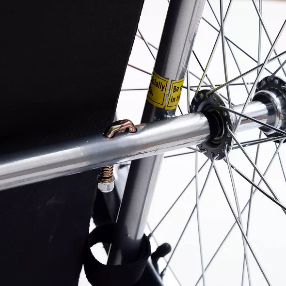 Pawhut Bicycle Pet Trailer in Steel Frame-Red/Black - 8