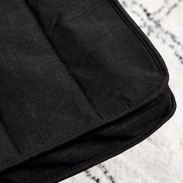 HOMCOM Wooden Armchair, Upholstered Linen Lounge Chair with Adjustable Footrest & Removable Cushion, Poang Chair for Living Room, Black - 7