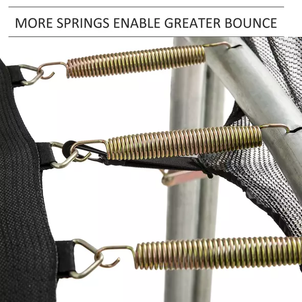 HOMCOM 13ft Trampoline Net Replacement Safety Net Enclosure Net Spare w/ 8 Poles - 7