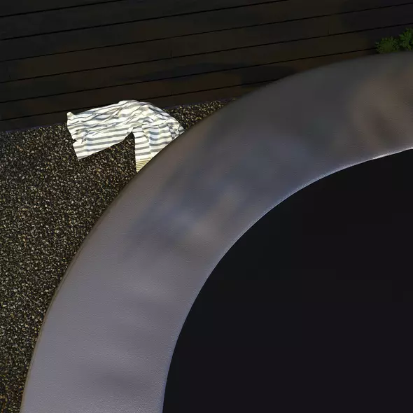 SPORTNOW Replacement Trampoline Mat with Spring Pull Tool, 72 V-Hooks, for 12ft Trampoline using 14cm Springs, Black - 9