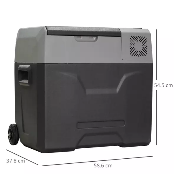 HOMCOM Car Refrigerator, Portable 12/24V 50 Litre Compressor Fridge Freezer, Electric Cooler Box for Camping, Travel, Picnic, Down to -20℃ - 3