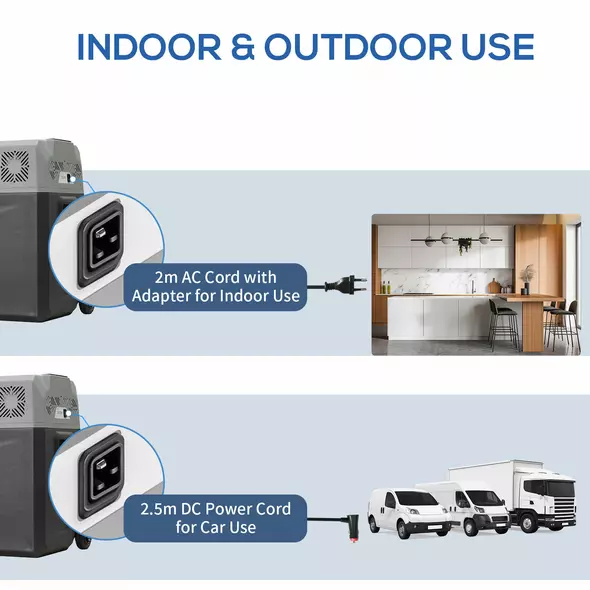 HOMCOM Car Refrigerator, Portable 12/24V 50 Litre Compressor Fridge Freezer, Electric Cooler Box for Camping, Travel, Picnic, Down to -20℃ - 8