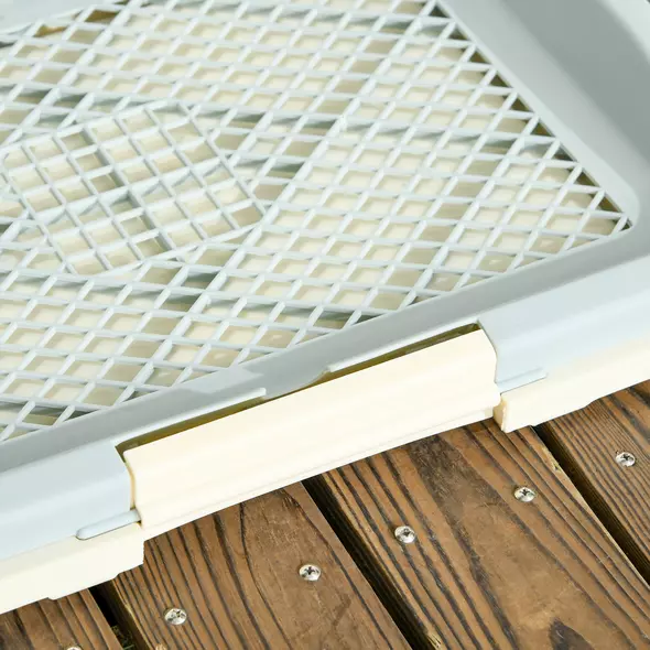 PawHut Puppy Training Pad, Indoor Portable Puppy Pad, with Artificial Grass, Grid, Panel, Tray, 46.5 x 34cm - 9