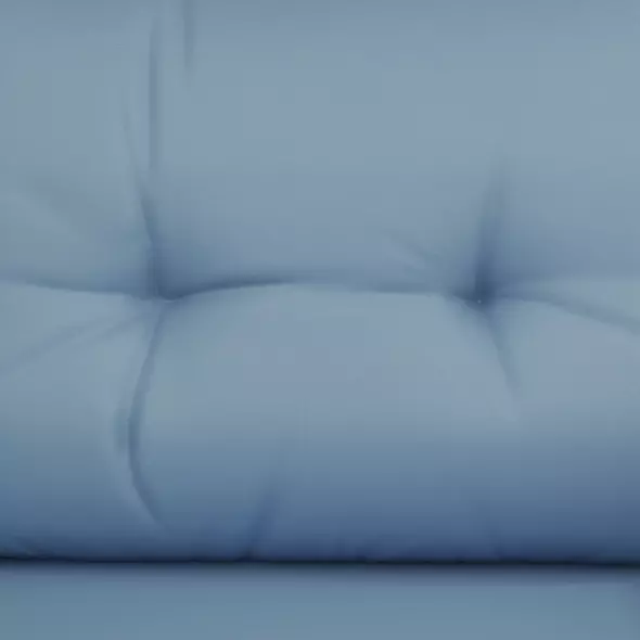 Outsunny 5 Pieces PE Rattan Garden Furniture Set, Wicker Outdoor Sofa Set w/ 2 Armchairs 2 Stools Glass Top Table Cushions, Blue - 8