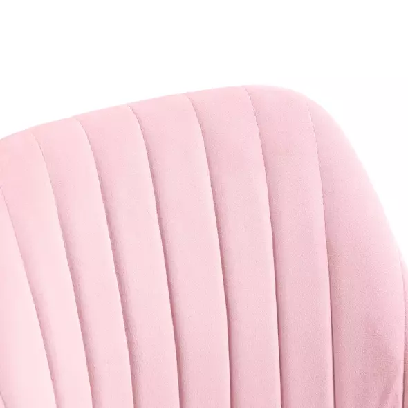 Vinsetto Velvet-Feel Armless Office Chair - Pink - 8