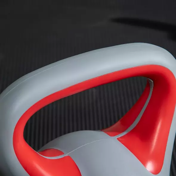 SPORTNOW Kettlebell, 14kg Kettle Bells with Handle for Home Gym Weight Lifting and Strength Training, Red and Grey - 9