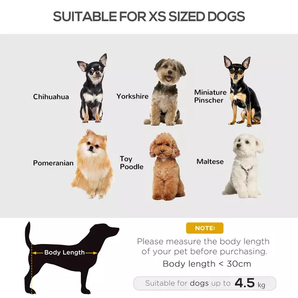 PawHut Dog Sofa for XS and S Size Dogs, Pet Chair Bed with Soft Cushion, Cat Sofa  Couch with Washable Cover, Wooden Frame, 66.5 x 45 x 35.5 cm, Grey - 6