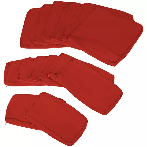 Outsunny Set of 14 Outdoor Cushion Covers - Red - 7