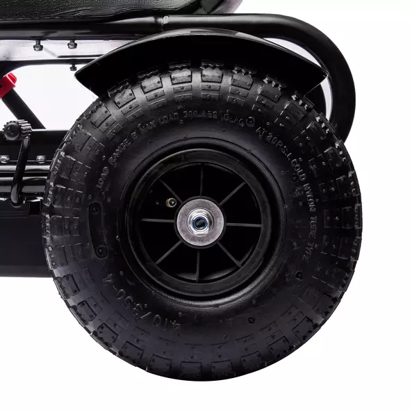 HOMCOM Metal Kids Pedal Go Kart with Adjustable Seat Inflatable Tyres Black - 8