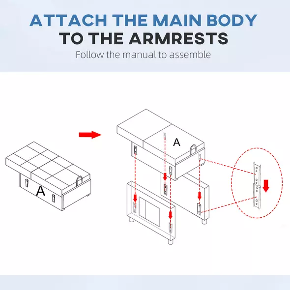 HOMCOM 3-In-1 Linen-Look Single Chair Bed with 11cm Thick Adjustable Back & Eucalyptus Wood Sofa Frame - Black - 8