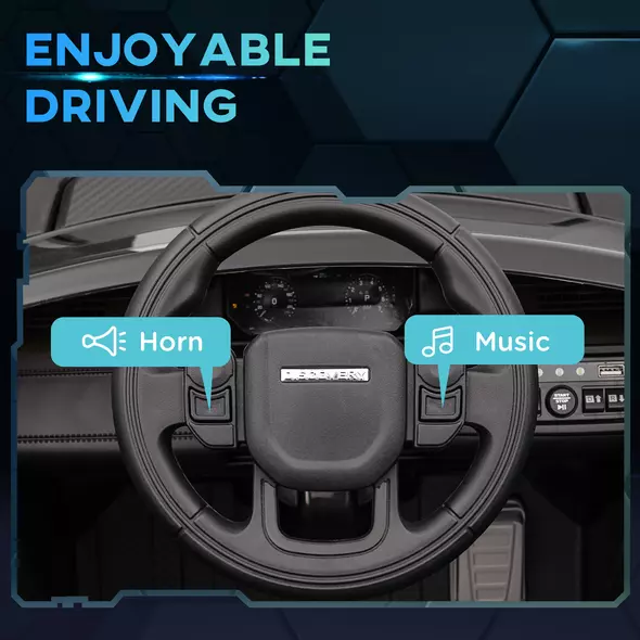 AIYAPLAY Licensed Land Rover Discovery Sport, 12V Kids Ride on Car w/ Remote Control, Lights, Music, Horn, for 3-6 Years, Black - 5