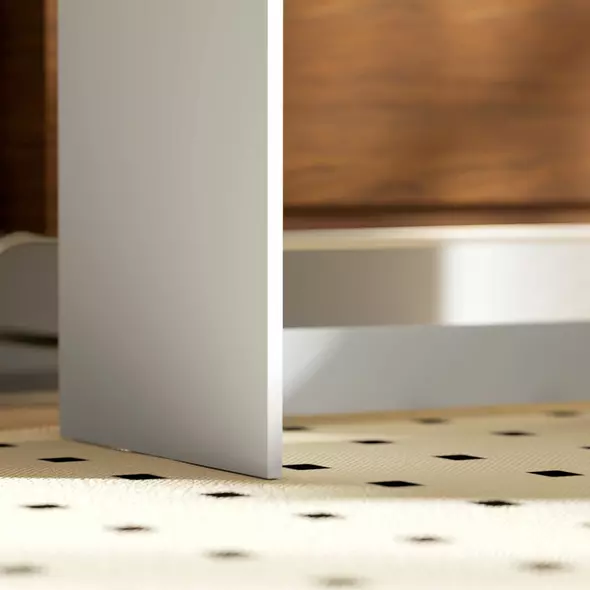 HOMCOM 100cm Compact Computer Desk with Keyboard Tray, Home Office Desk with Drawer for Bedroom Study, White - 9