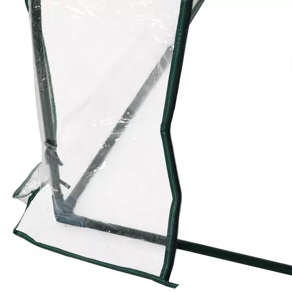 Outsunny Set of 2 Tunnel Greenhouse, Green Grow House with Roll-up Door, Steel Frame, Plastic Cover for Garden, Outdoor, 250 x 100 x 80cm, Clear - 9
