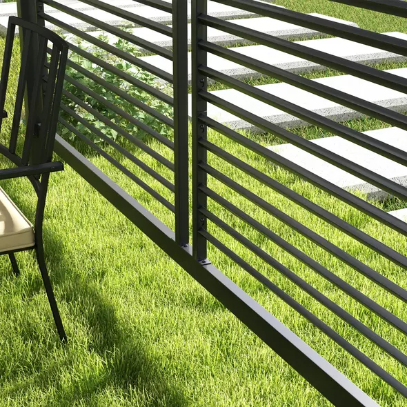 Outsunny 3 x 2.8m Metal Pergola, with Retractable Fabric Roof - Grey - 8