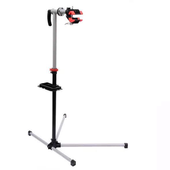HOMCOM Bike Repair Stand Workstation, Bicycle Maintenance Workstand, Height Adjustable, with Tool Tray & 360° Rotating Adjustable Clamp for Home Mechanic Workshop - 1