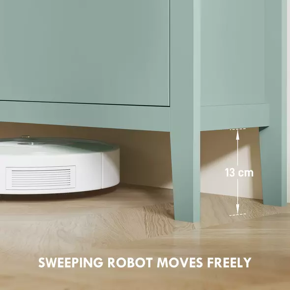 HOMCOM Modern Four-Drawer Shoe Cabinet - Green - 6