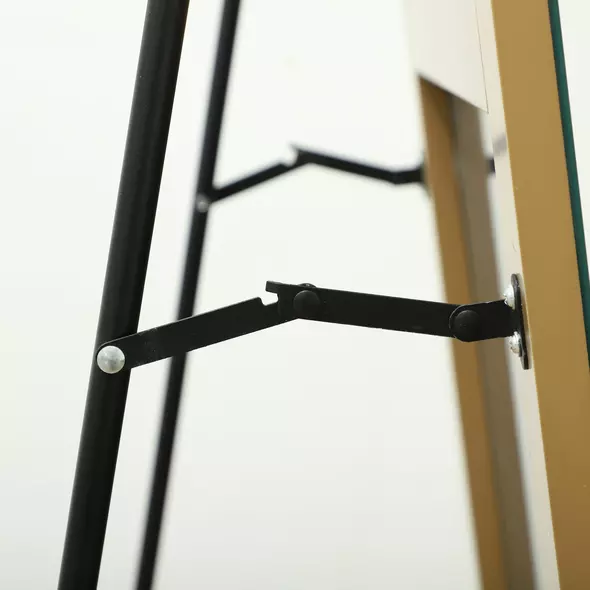 HOMCOM 150cm Arched Full Length Mirror - Gold Tone - 9