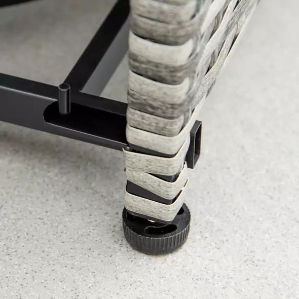 Outsunny Outdoor PE Rattan Gas Fire Pit Table, Patio Square Propane Heater with Rain Cover, Mesh Lid and Lava Stone, 40,000 BTU, Mixed Grey - 9