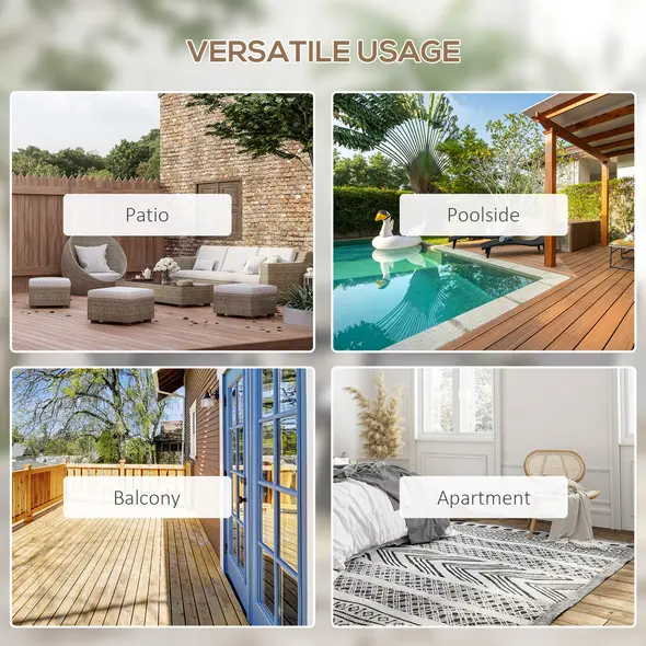 Outsunny Set of Four Folding Garden Chairs - Charcoal Grey - 6