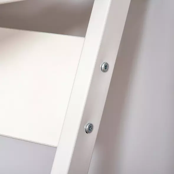 HOMCOM Mobile Computer Desk, Z-Shaped Writing Desk, PC Table for Small Spaces, Workstation with 4 Wheels & Sliding Keyboard for Home Office, Easy Assembly, White - 9