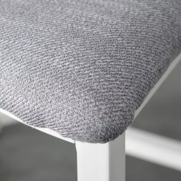 HOMCOM Modern Round Dining Table Set with 4 Upholstered Stools for Dining Room, Kitchen, Grey - 7