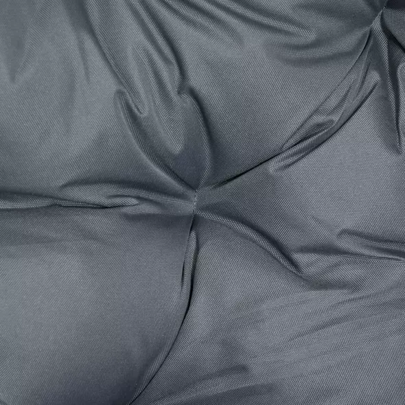 Outsunny Folding Rattan Egg Chair, Freestanding Basket Chair with Cushion, Bottle Holder Bag for Outdoor or Indoor, Grey - 8