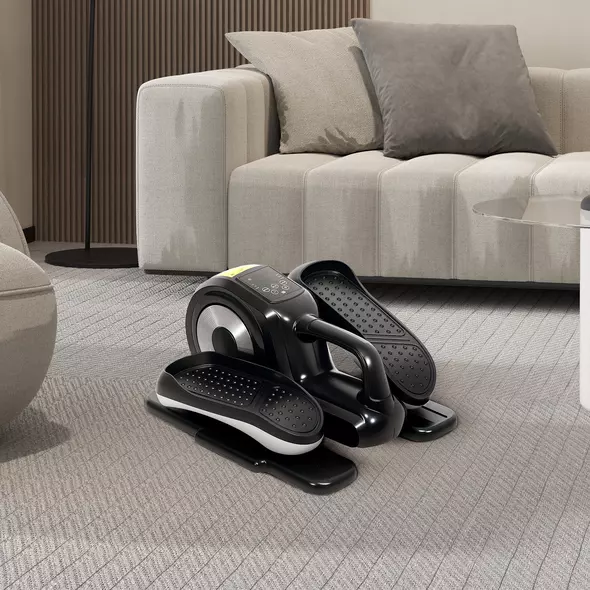 SPORTNOW Under Desk Electric Elliptical Machine for Home, Sit Down Pedal Exerciser for Seniors with 12 Programs, LCD Monitor, Compact with Remote Control & Non-Slip Pad - 8